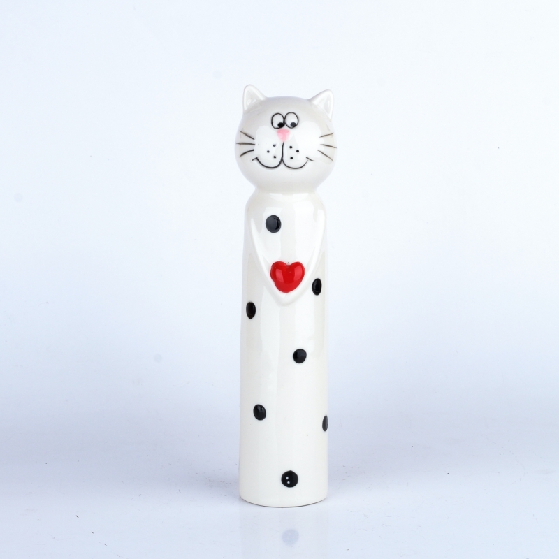 Dekorácia mačka s bodkami 25 cm