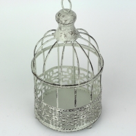 Dekorácie kovová klietka Romantic 11x20cm