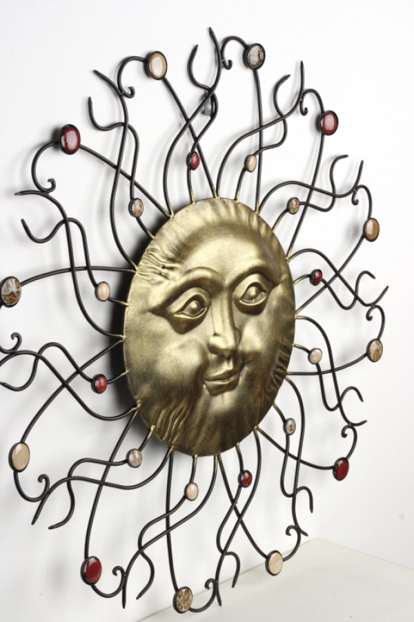 Dekorácie kovové slnka 74cm