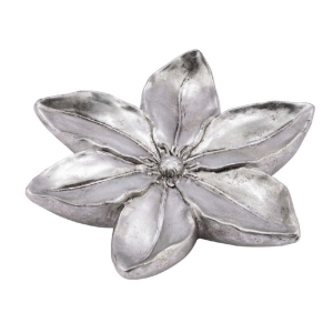 Dekorácia kvetina strieborná 12 x 12 x 3 cm
