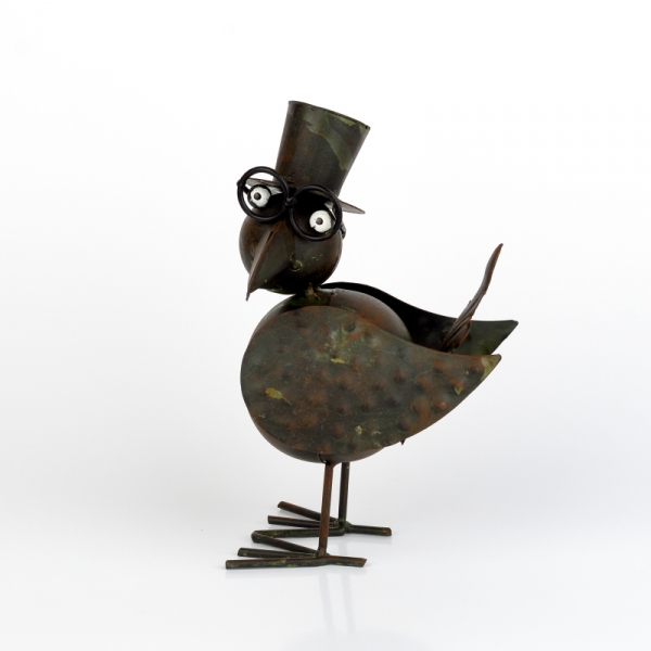 Dekorácia na chalupu vták malý stojaci 16cm