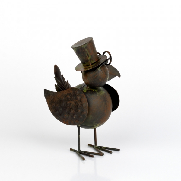 Dekorácia na chalupu vták malý stojaci 16cm