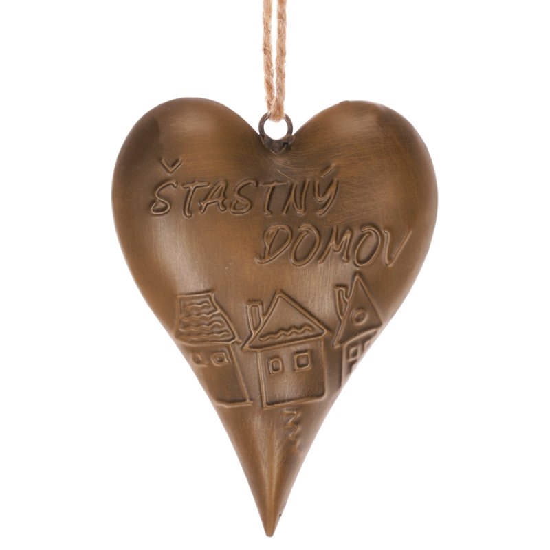 Dekorácia na dvere srdca 12x16cm