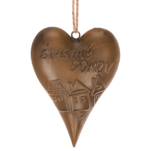 Dekorácia na dvere srdca 12x16cm