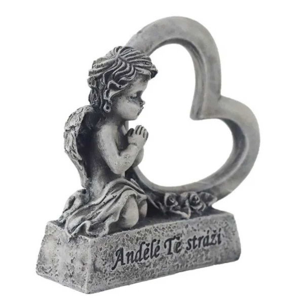 Dekorácia na hrob „Anjeli ťa strážia“ 10,5 cm