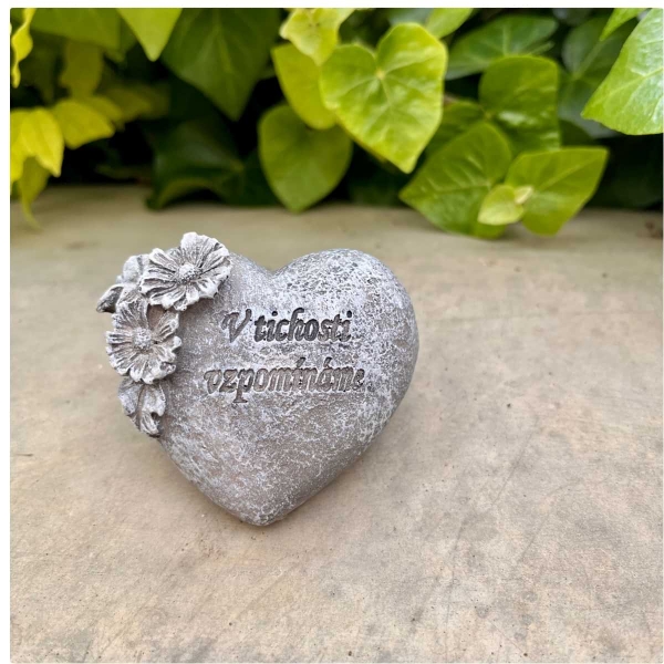 Dekorácia na hrob - tichý prejav lásky 5 x 6,5 x 5,5 cm