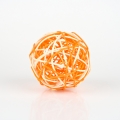 Dekorácia na stôl gule ratan 8cm oranžová