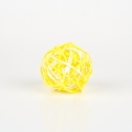 Dekorácia na stôl gule ratan 6cm žltá