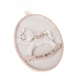 Dekorácia na vianoce s koníkom 4,5x5,5cm