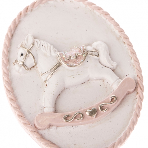 Dekorácia na vianoce s koníkom 4,5x5,5cm