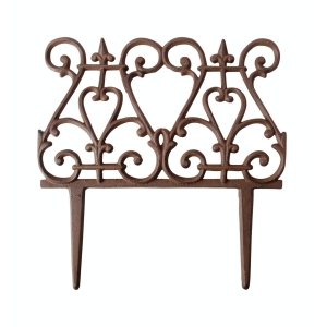 Dekorácia na záhradu plôtik liatinový 27x3x27cm