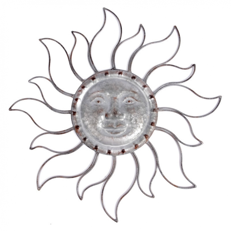 Dekorácia na stenu kovové slnko 51cm
