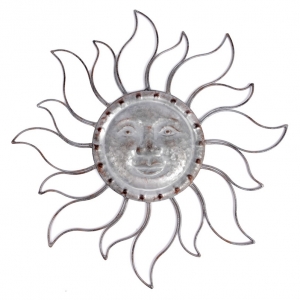Dekorácia na stenu kovové slnko 51cm