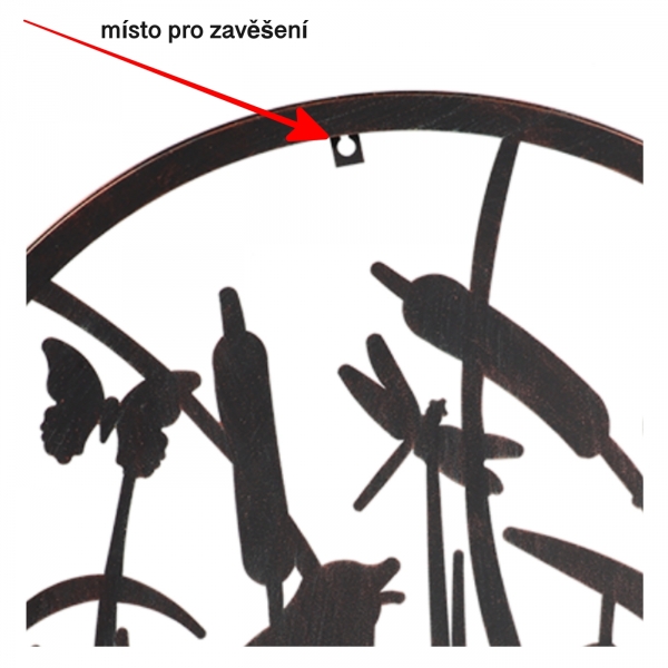 Dekorácia na stenu kruhová kovová 60,3 x 60,3 x 1,5 cm vtáčiky