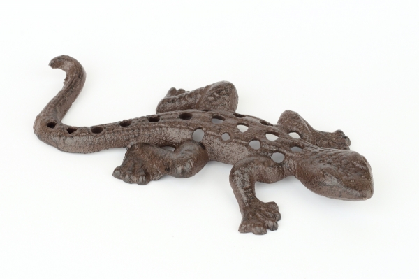 Dekorácia na stenu liatinová jašterica 20cm