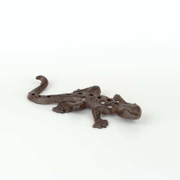 Dekorácia na stenu liatinová jašterica 20cm