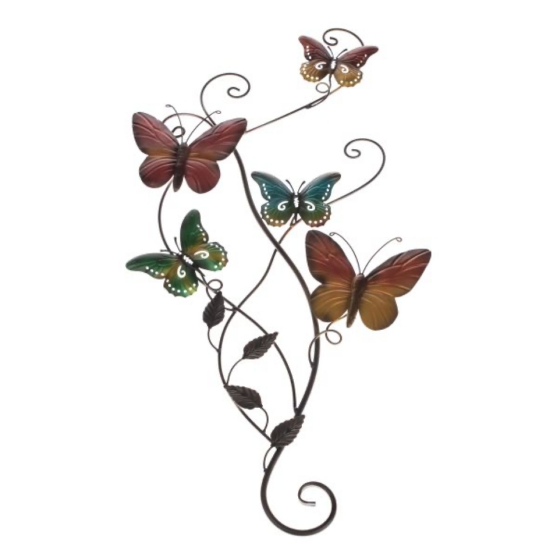 Dekorácia na stenu motýlí hejno 38×74×3cm
