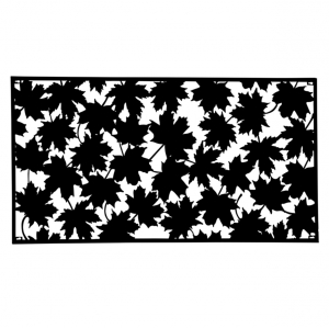 Dekorácia na stenu obdĺžniková kovová 120 x 60,2 x 1,5 cm listy