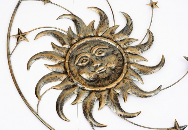 Dekorácia na stenu slnko a mesiac 75cm