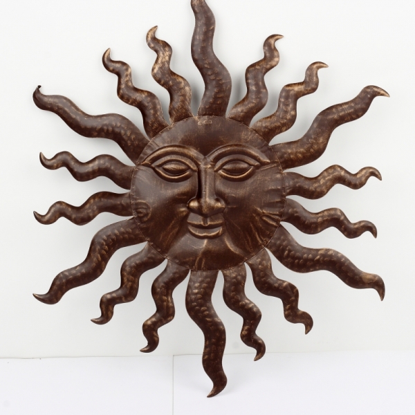 Dekorácia na stenu slnko s širokými lúčmi 60cm