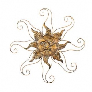 Dekorácia na stenu slnko zlaté 65cm