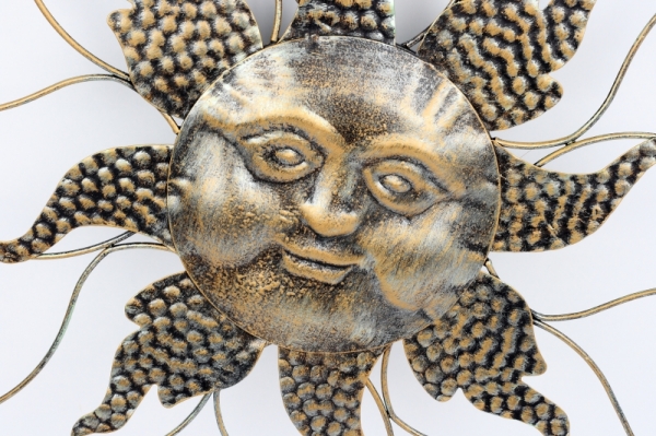 Dekorácia na stenu slnko zlaté 65cm