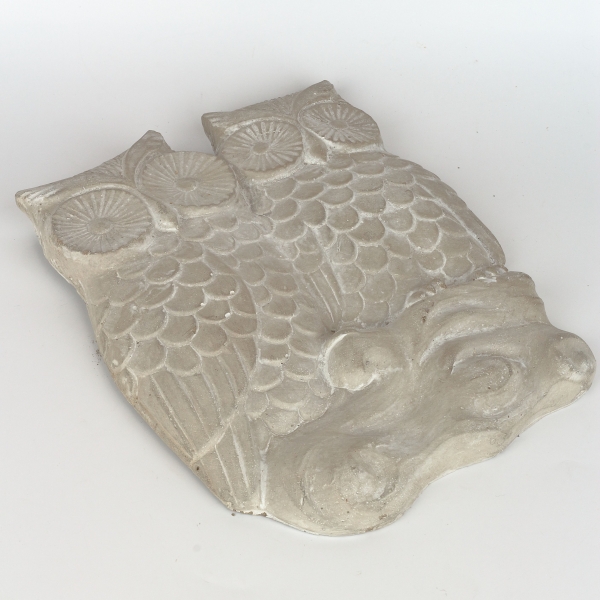 Dekorace na zeď sova beton 24x30,5x3 cm