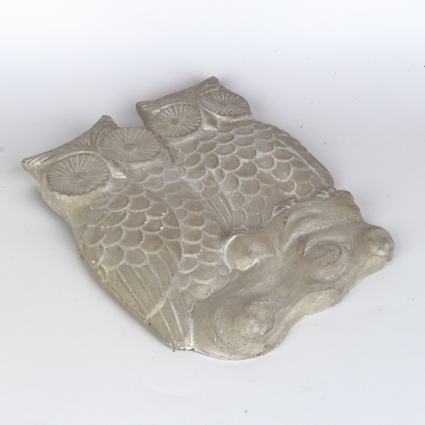 Dekorace na zeď sova beton 24x30,5x3 cm