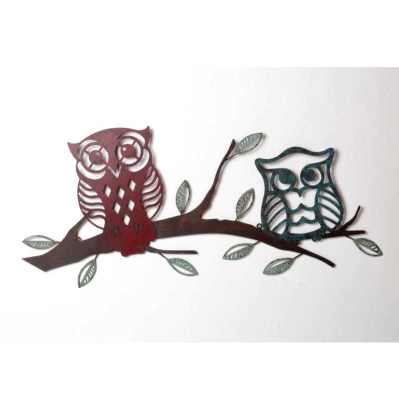 Dekorácia na stenu sovy 74x35cm