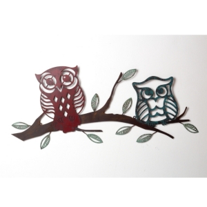 Dekorácia na stenu sovy 74x35cm