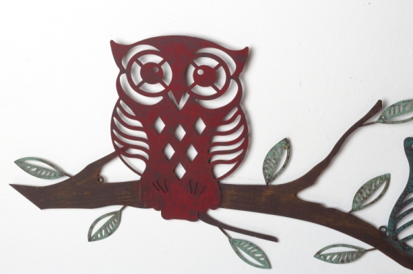 Dekorácia na stenu sovy 74x35cm