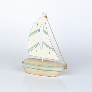 Dekorácia plachetnica svetlo modrá 13x17x5,7cm