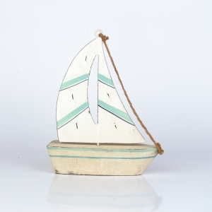 Dekorácia plachetnica svetlo modrá 17x22x7,8cm 