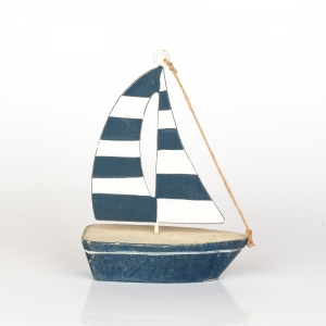 Dekorácia plachetnica tmavo modrá 13x17x5,7cm