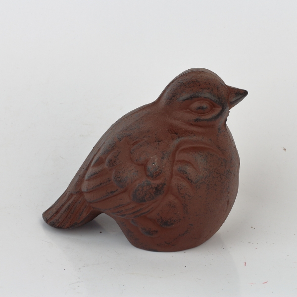 Dekorácia vtáčik liatina 12x12cm