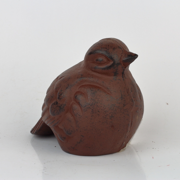 Dekorácia vtáčik liatina 12x12cm