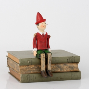 Dekorace sedící pinokio 17cm