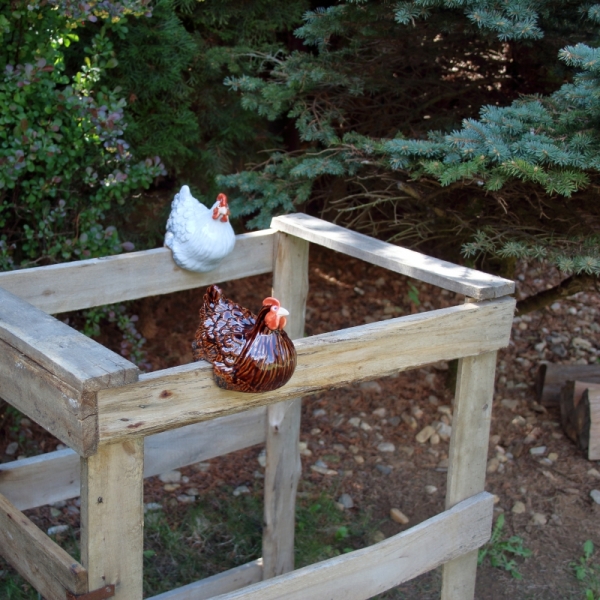 Dekorácie sliepka biela