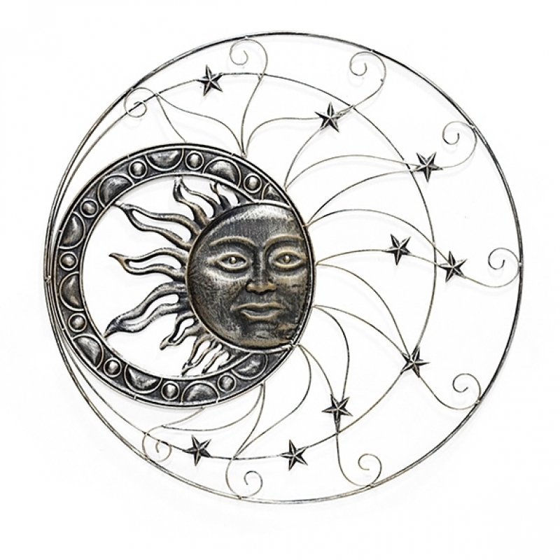 Dekorácia slnko na stenu 90cm ľavé