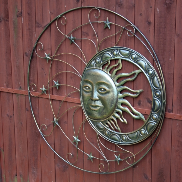 Dekorácia slnko na stenu 90cm pravé