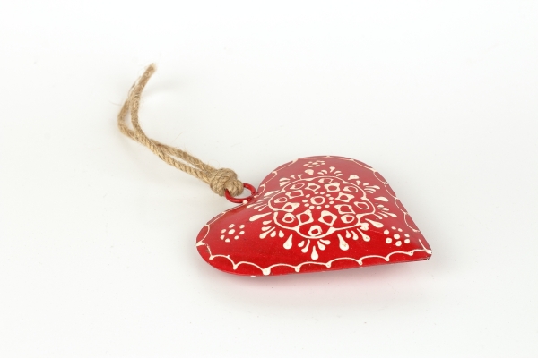 Dekorácia srdce maľované 9cm