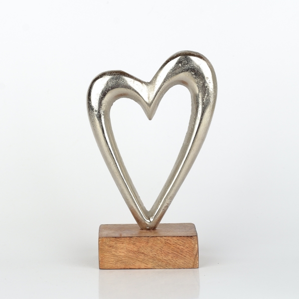 Dekorácia srdce na podstavci 17,5cm
