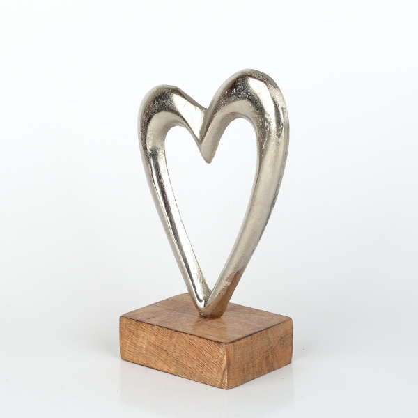 Dekorácia srdce na podstavci 17,5cm