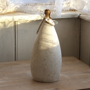 Dekoracie víla v bielych šatách 27cm