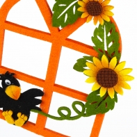 Dekorácia vrana v okne 14x20cm