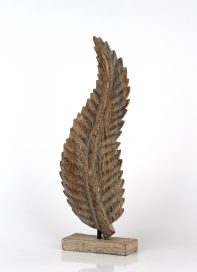 Dekorácia z prírodného dreva list 38cm