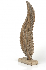 Dekorácia z prírodného dreva list 38cm