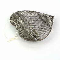 Dekorácia závesné srdce 3D 14,5 cm