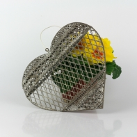 Dekorácia závesné srdce 3D 14,5 cm
