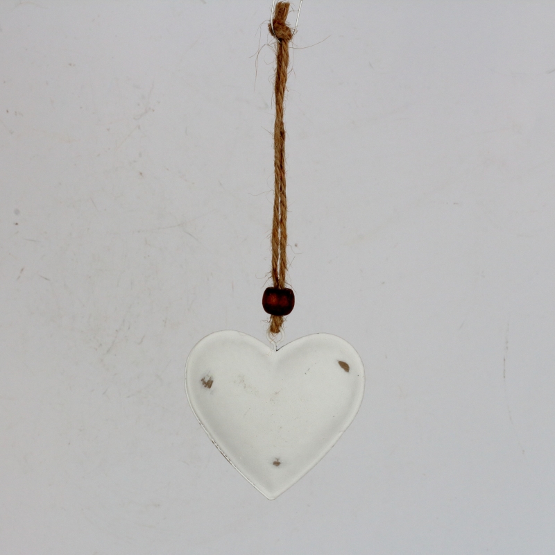 Dekorácia závesné srdce kovové 6cm